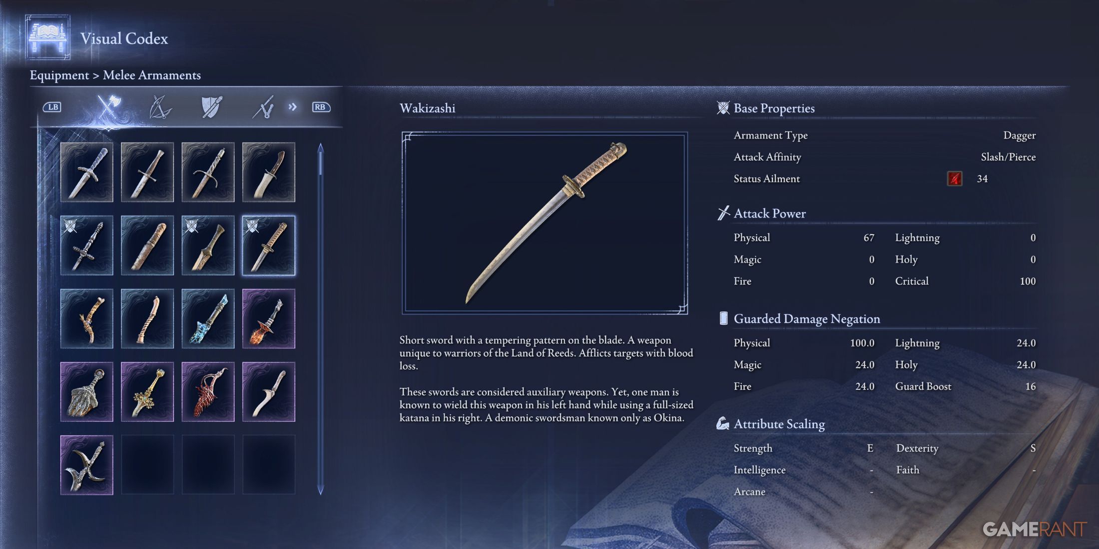 Wakizashi in Elden Ring Nightreign