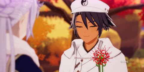 Ikaruga smiling at the player in Rune Factory: Guardians of Azuma