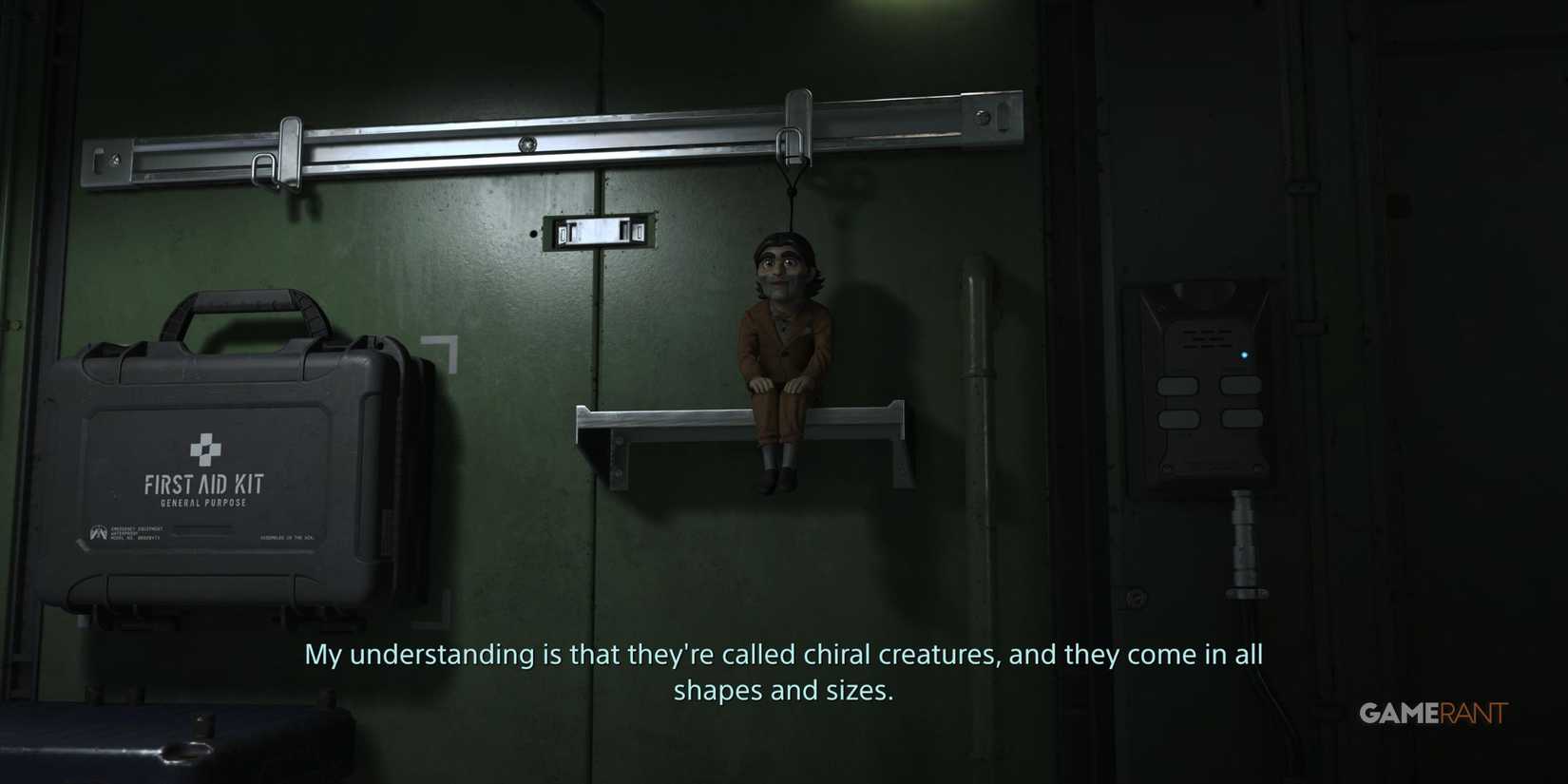 Dollman talking to Sam in Death Stranding 2: On The Beach