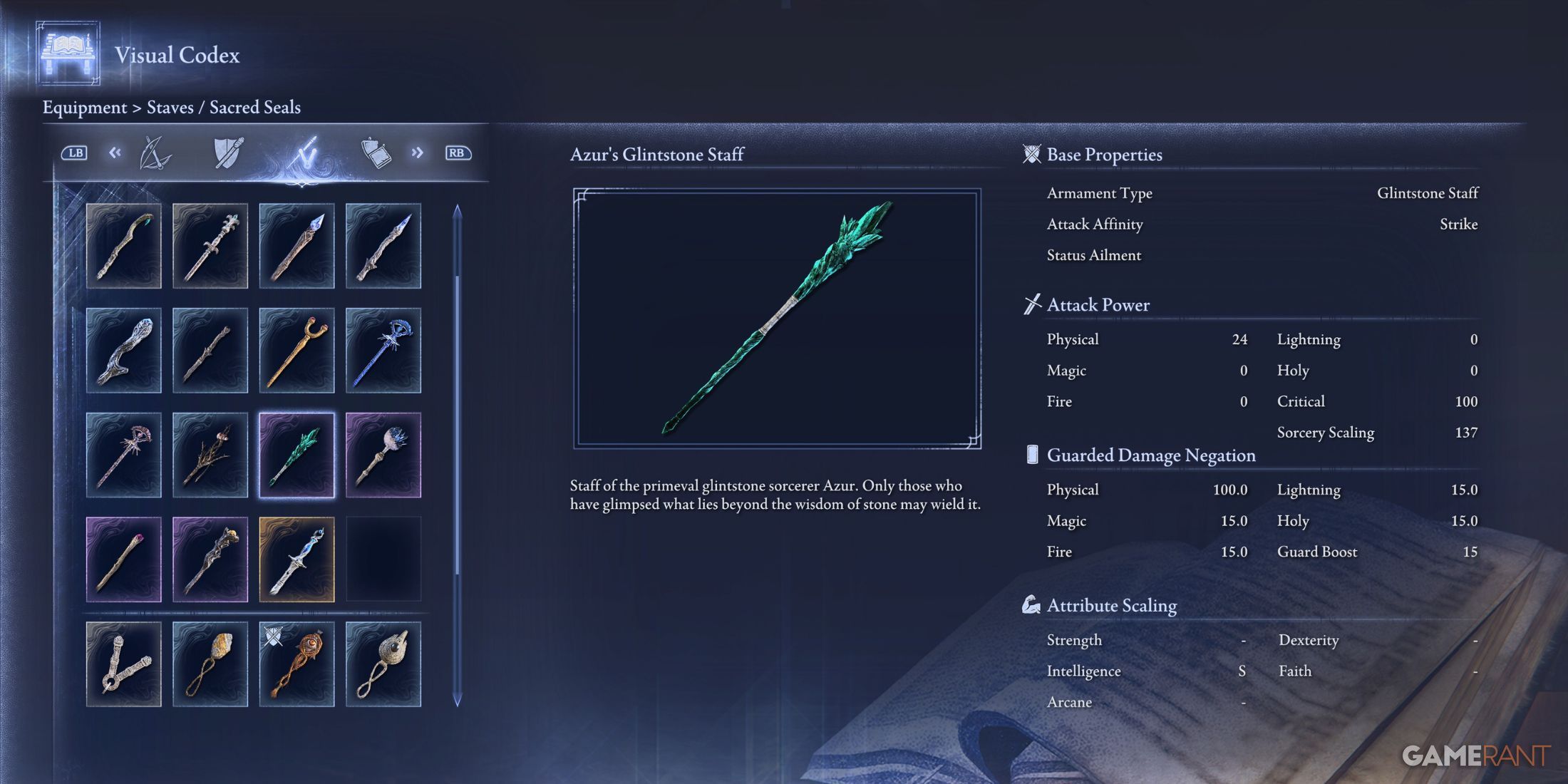 Azur's Glintstone Staff in Elden Ring Nightreign