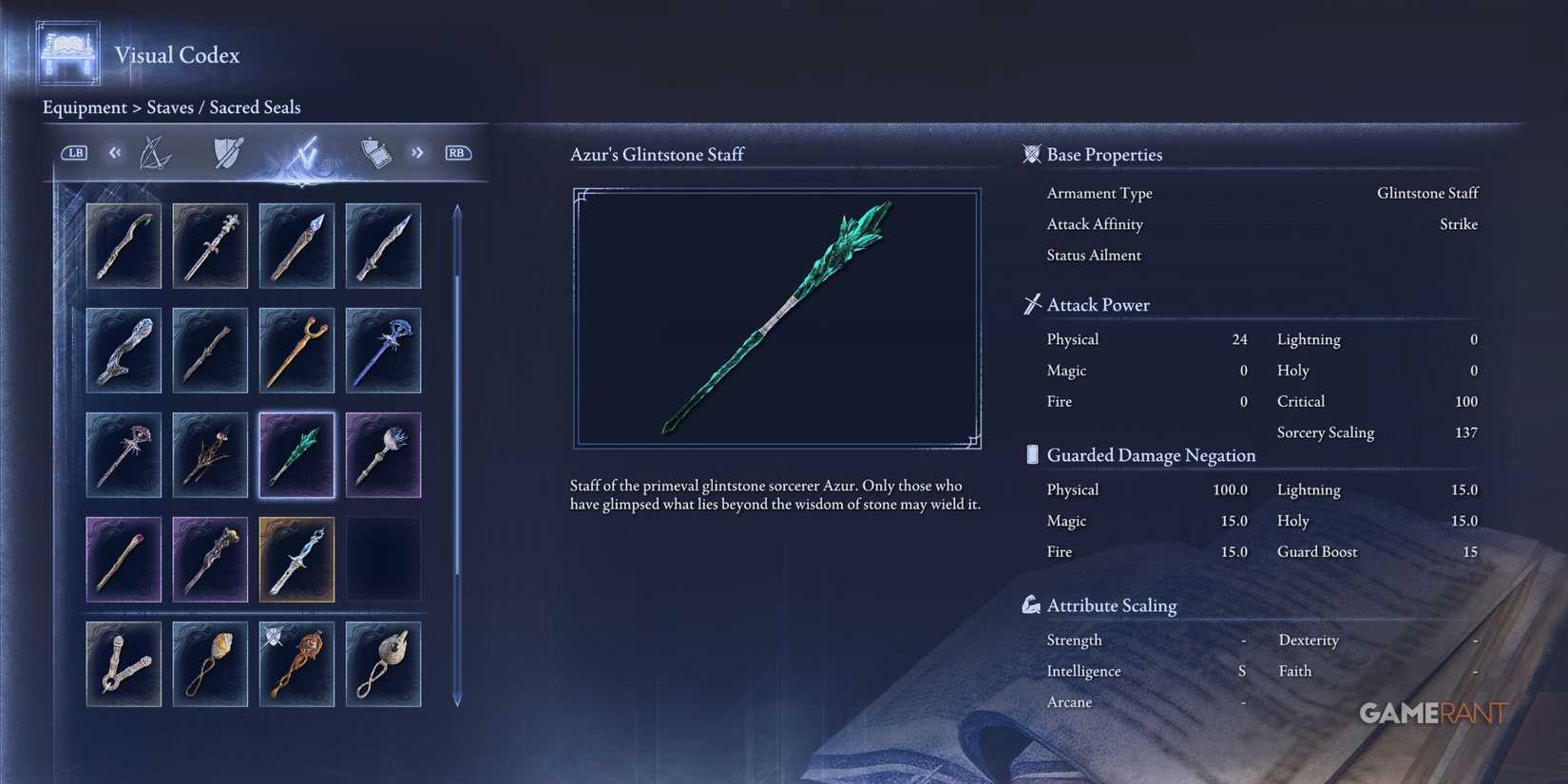Azur's Glintstone Staff in Elden Ring Nightreign