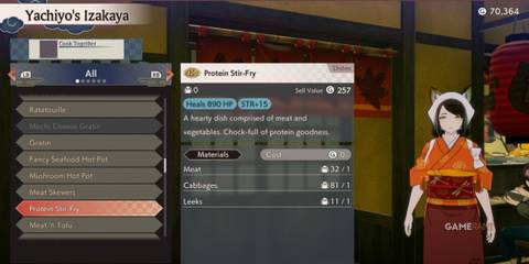 Protein Stir-Fry in Rune Factory: Guardians of Azuma