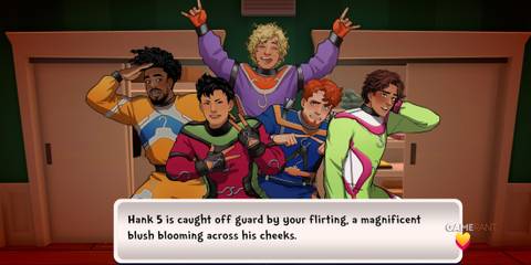 Hank 5 blushing in Date Everything