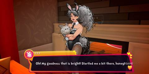 Dolly startled by the player in Date Everything