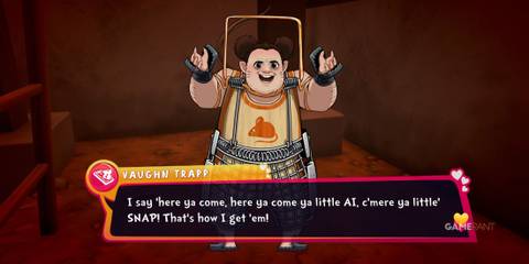 Vaughn threatening to snap AI in his trap in Date Everything