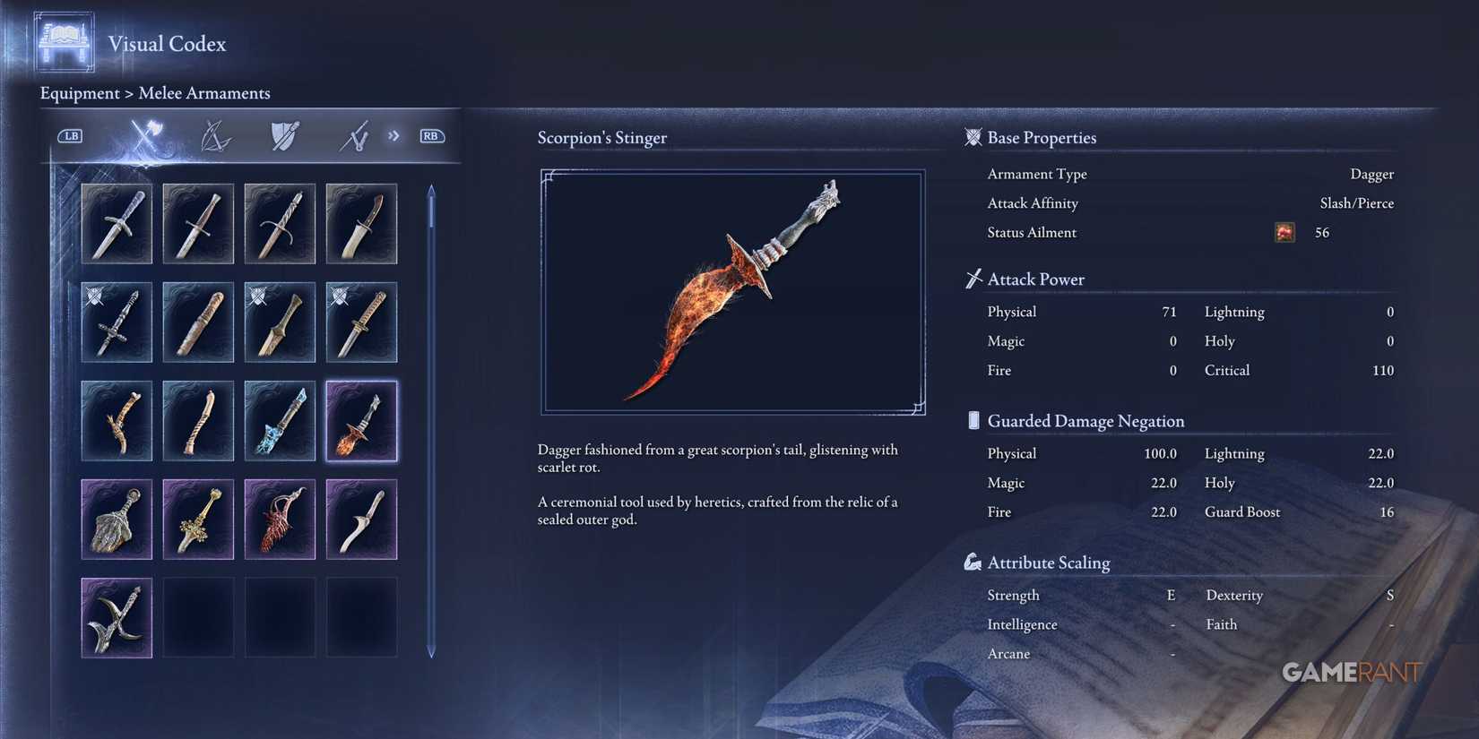 Scorpion's Stinger in Elden Ring Nightreign