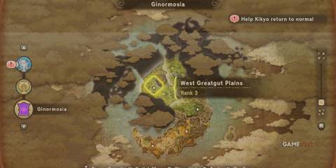 Map of Ginormosia in Fantasy Life I: The Girl Who Steals Time