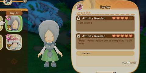 Taylor's second page of Unique Skills in Fantasy Life I: The Girl Who Steals Time