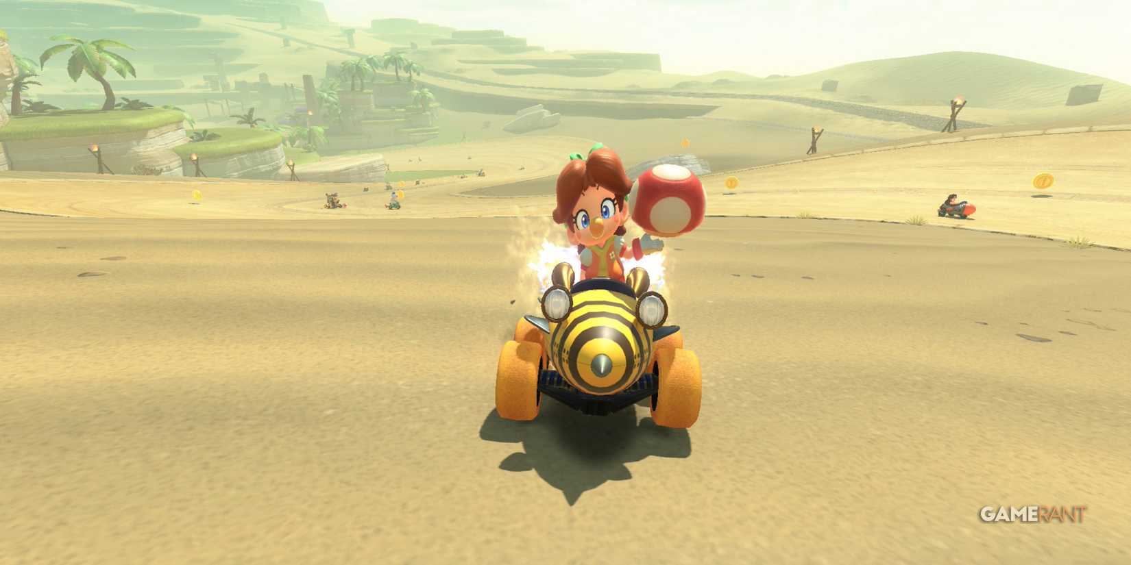 using a mushroom in mario kart world