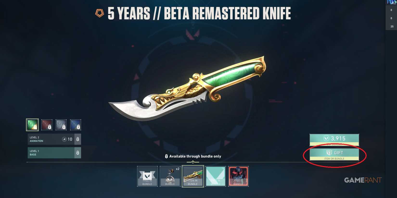 Valorant Store Gifting Button