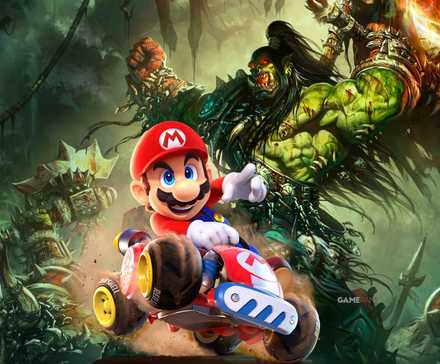 Pemain Warcraft 3 mengubah game menjadi pembalap ala Mario Kart.