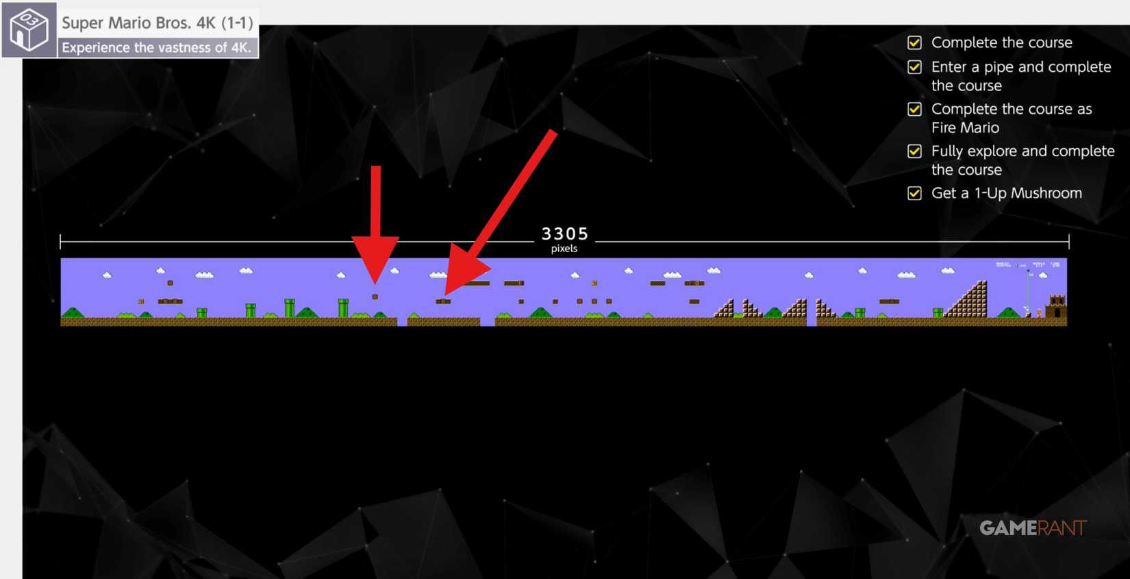 welcome tour mario 1-1 4k