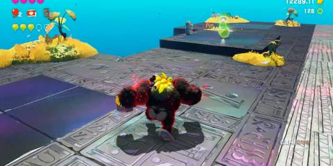 Atop The Concrete Roof banandium location in DK Bananza