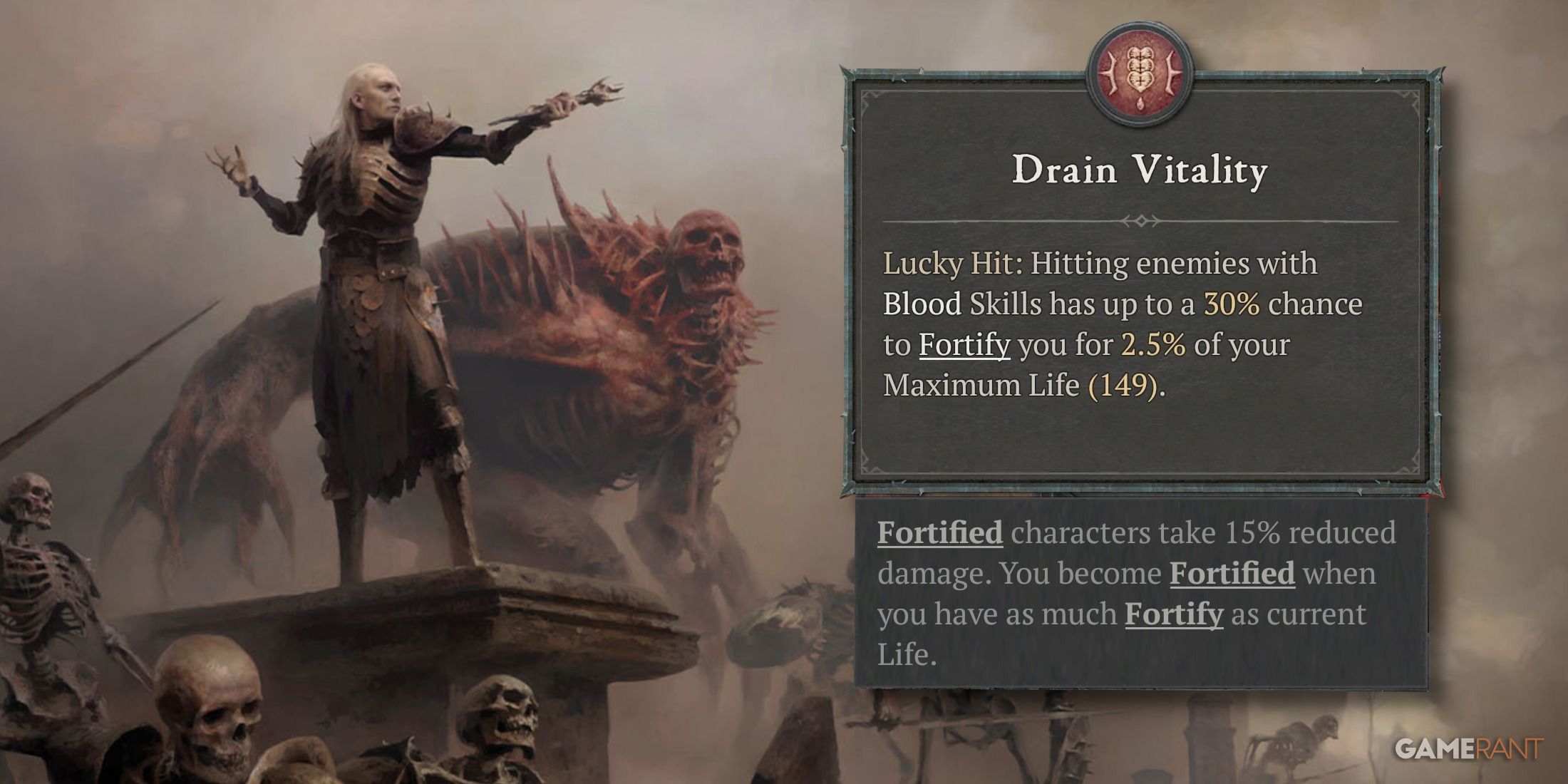 Diablo 4: Drain Vitality Passive Skill Guide