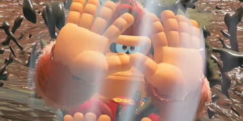 Donkey Kong in photo mode in donkey kong bananza