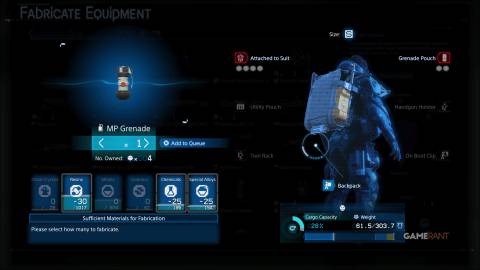 Fabrication Cost for Blood and MP Grenades in Death Stranding 2