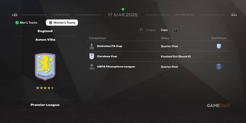 FC 25 - Live Start Career Mode - Aston Villa Cups