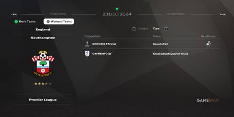FC 25 - Live Start Career Mode - Southampton Cups