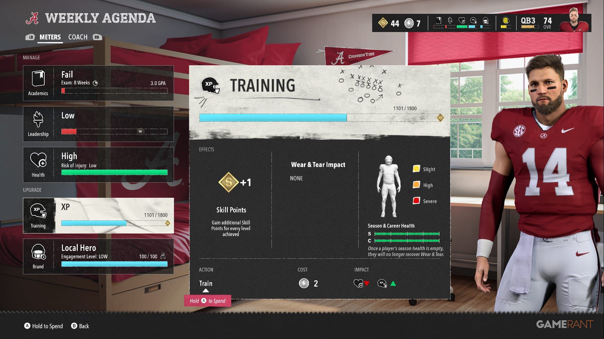 How to Upgrade Your Player & Get Skill Points in College Football 26