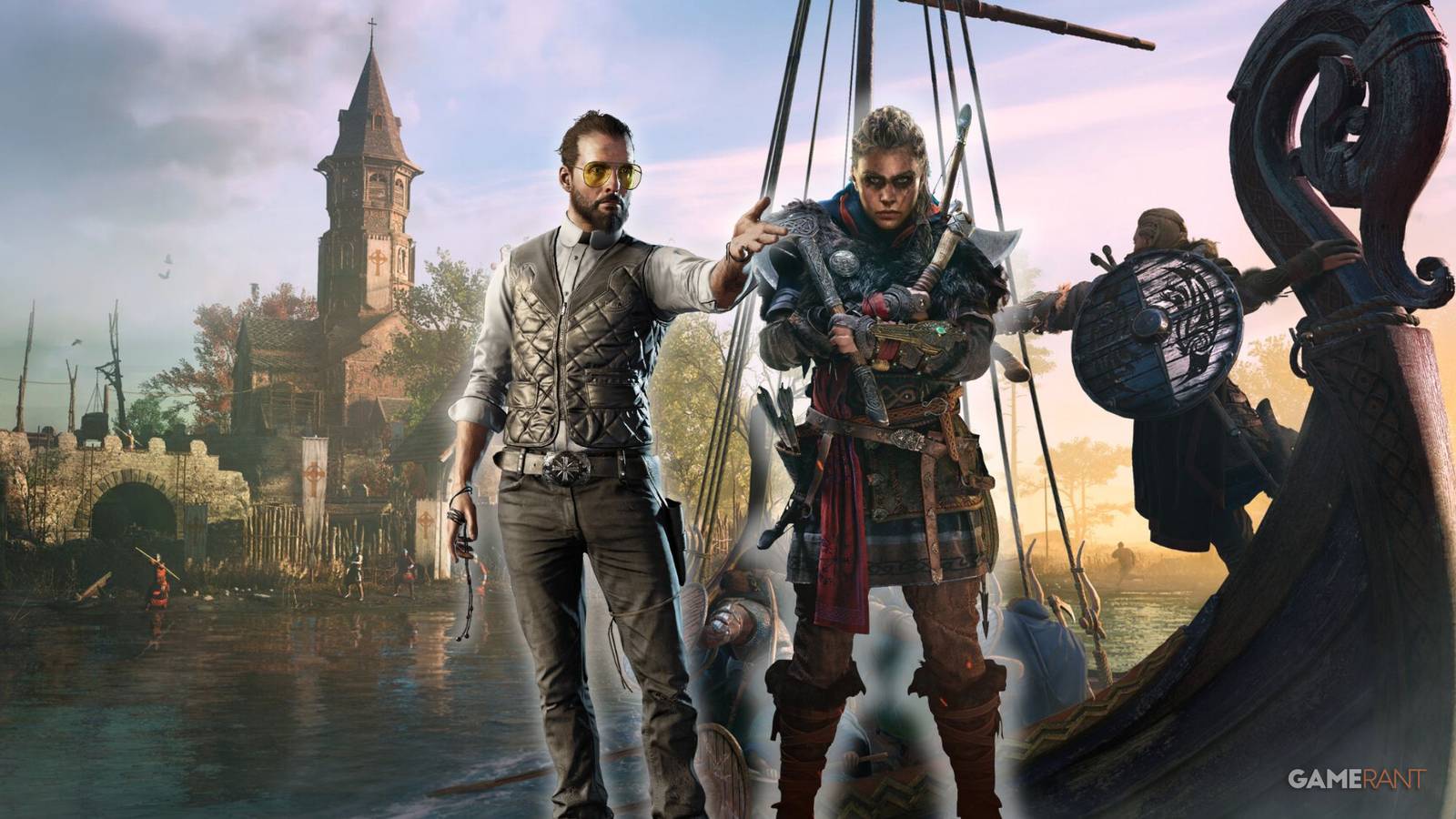 Assassin's Creed Valhalla and Far Cry 5 characters