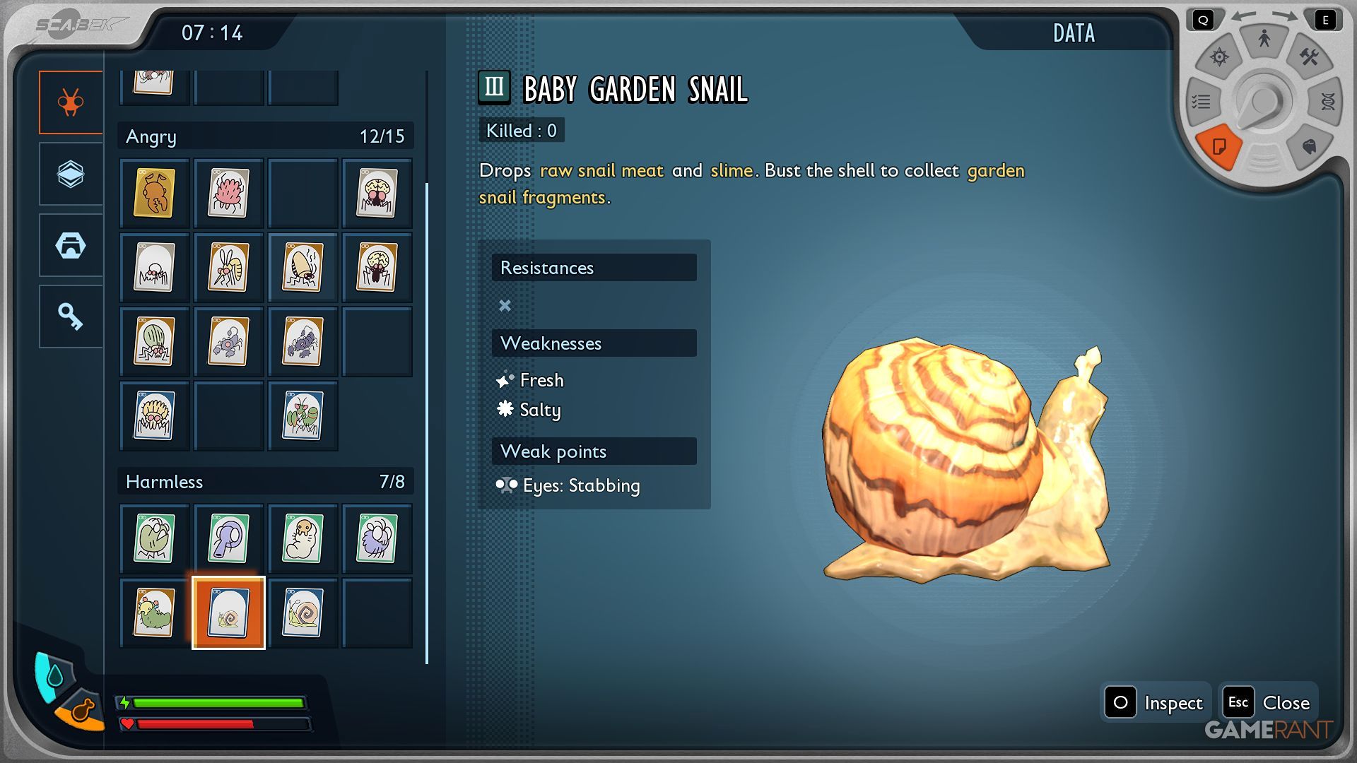 Grounded 2 - Creature Card - Baby Garden Snail