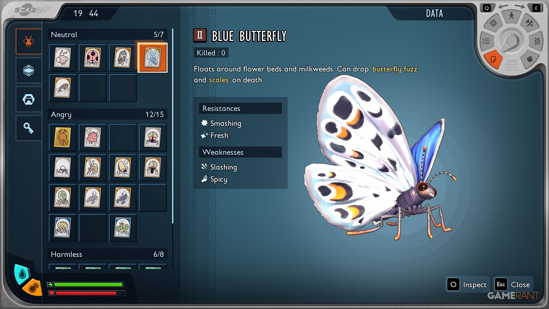 Grounded 2 - Creature Card - Blue Butterfly