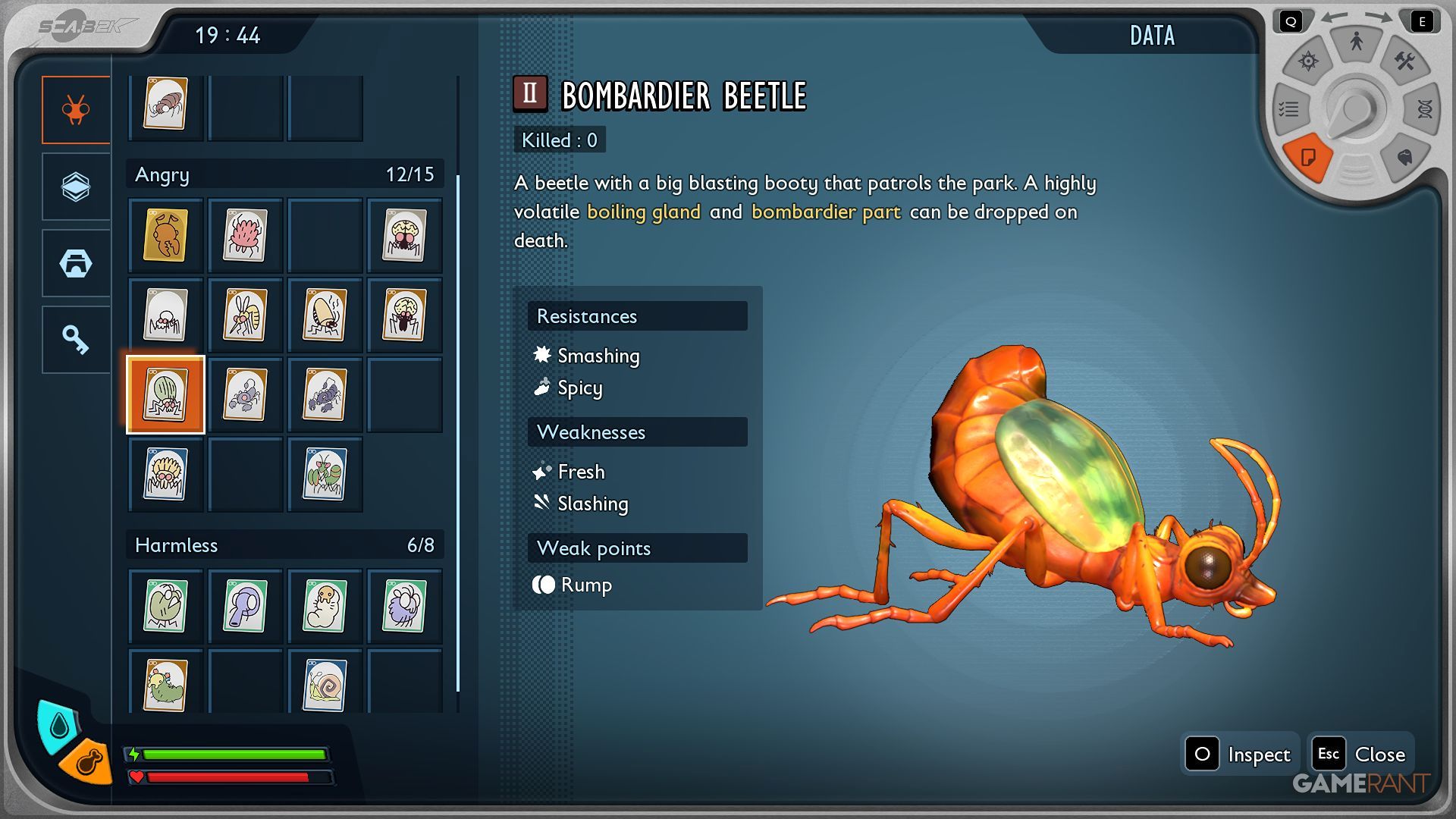 Grounded 2 - Creature Card - Bombardier Beetle