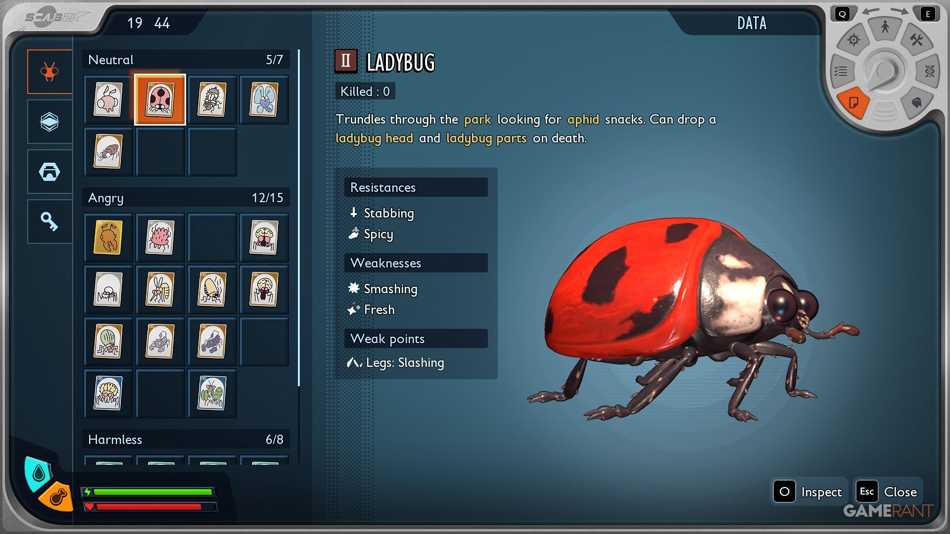 Grounded 2 - Creature Card - Ladybug