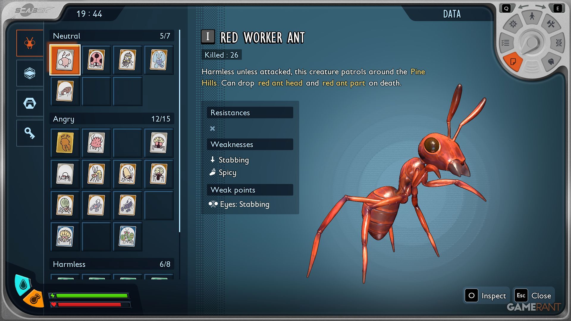 Grounded 2 - Creature Card - Red Worker Ant
