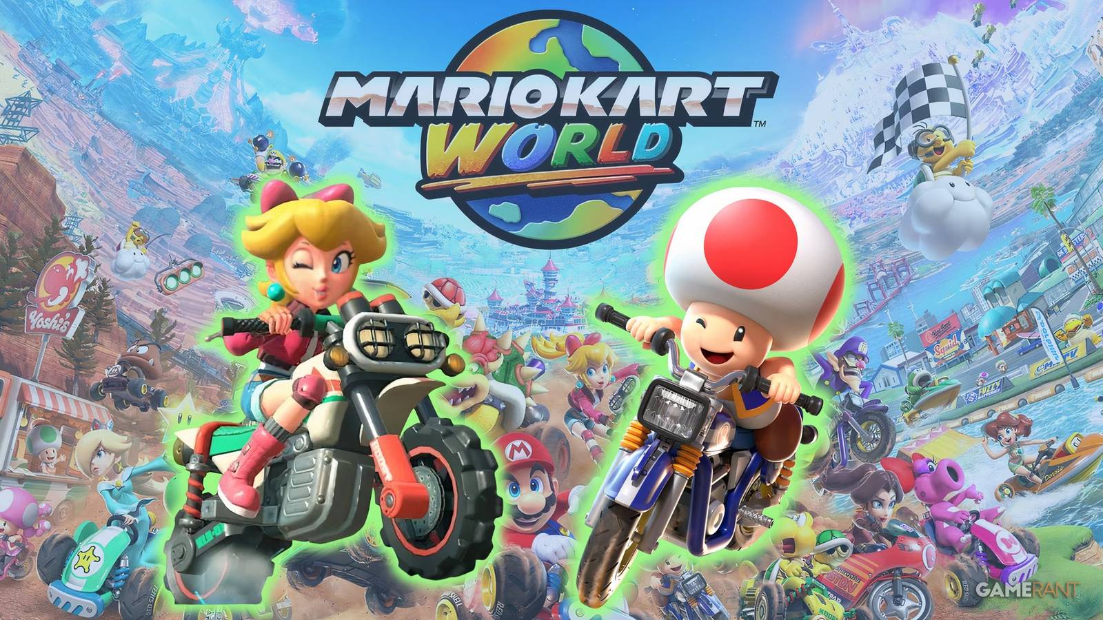 Paul Castro Jr. and Courtney Lin are the new voices of Toad and Peach in Mario Kart World