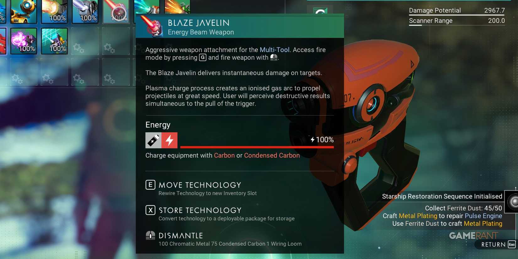 No Man's Sky Blaze Javelin