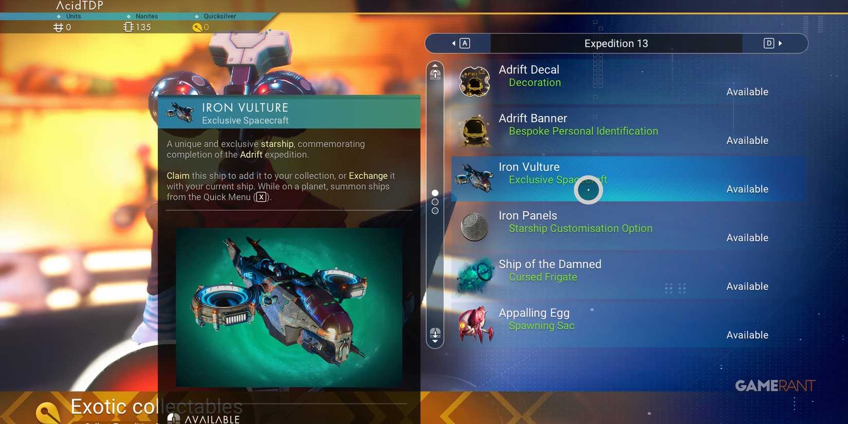 No Man's Sky Iron Vulture