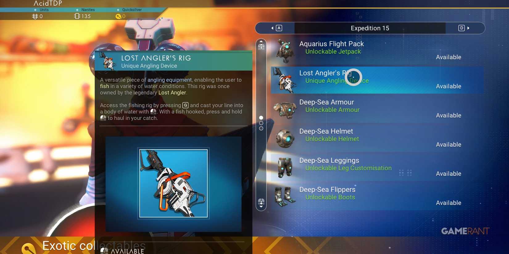 No Man's Sky Lost Anglers Rig