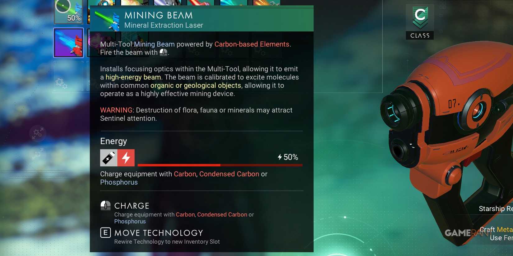 No Man's Sky Mining Beam