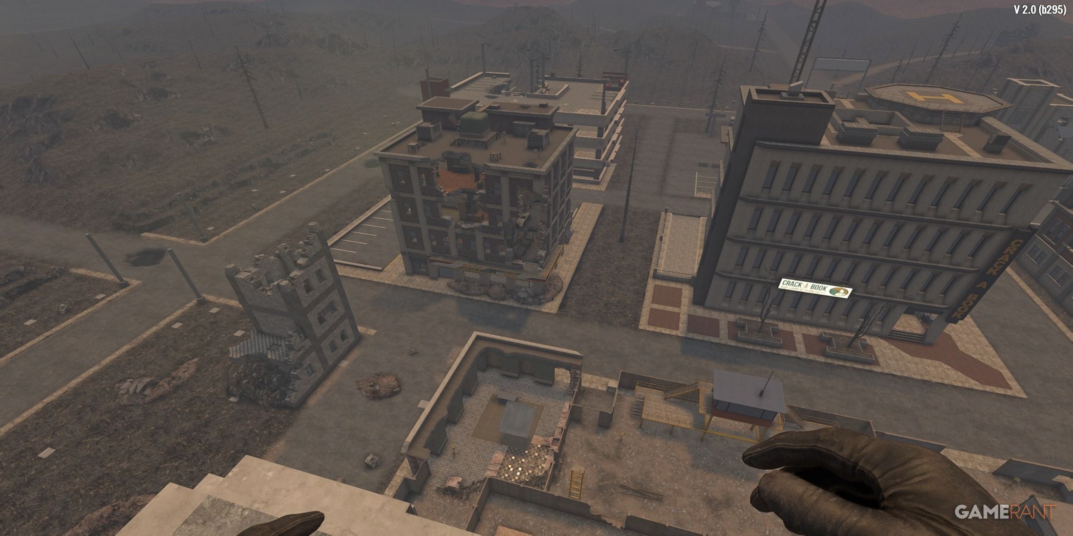 Player standing in a high building