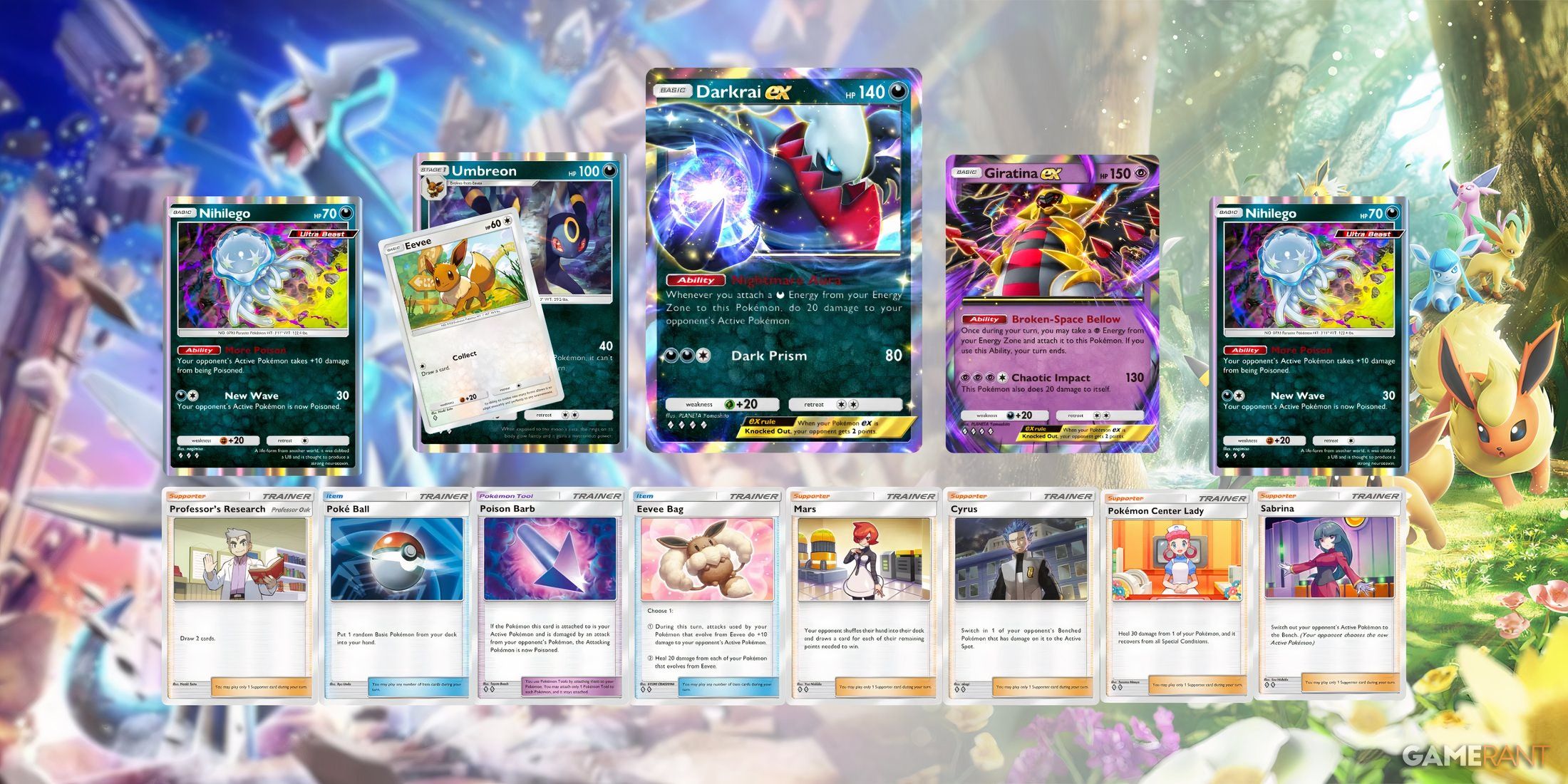 the darkrai ex umbreon darkness deck in pokemon tcg pocket.