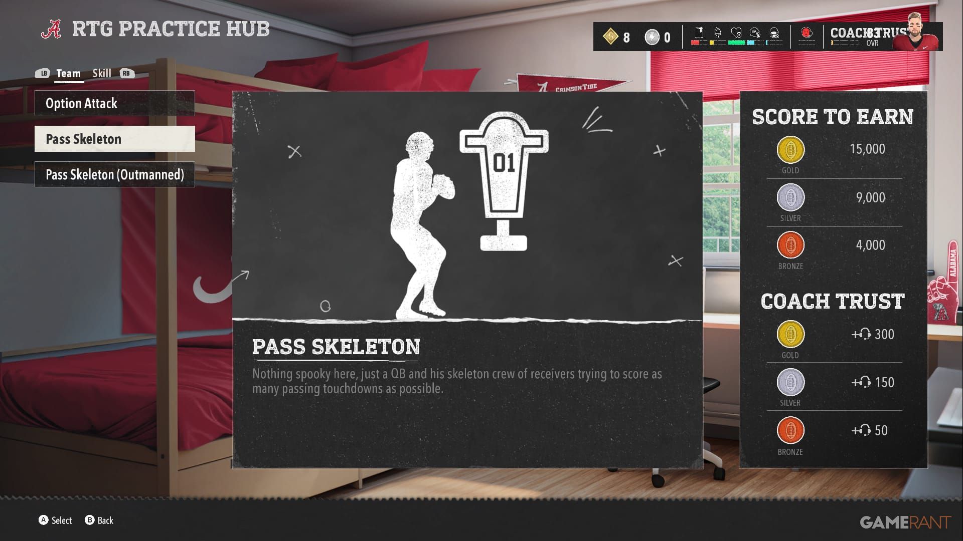 practice to increase coach trust in college football 26