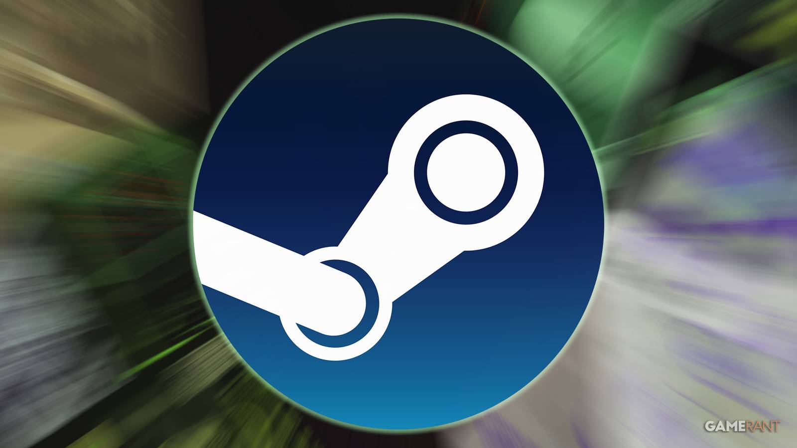 Steam logo over radial-blurred Haus Of Irndrous screenshot