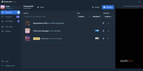 Thunderstore Mod Manager - PEAK Save Mods