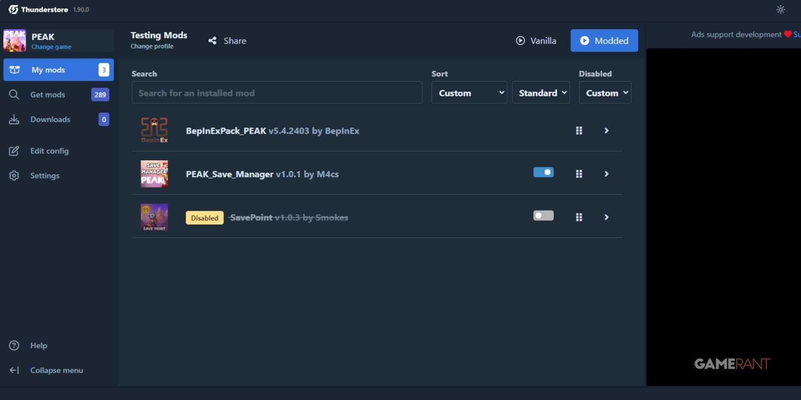 Thunder Store Store Mod Manager How To Save In PEAK (Using Mods)