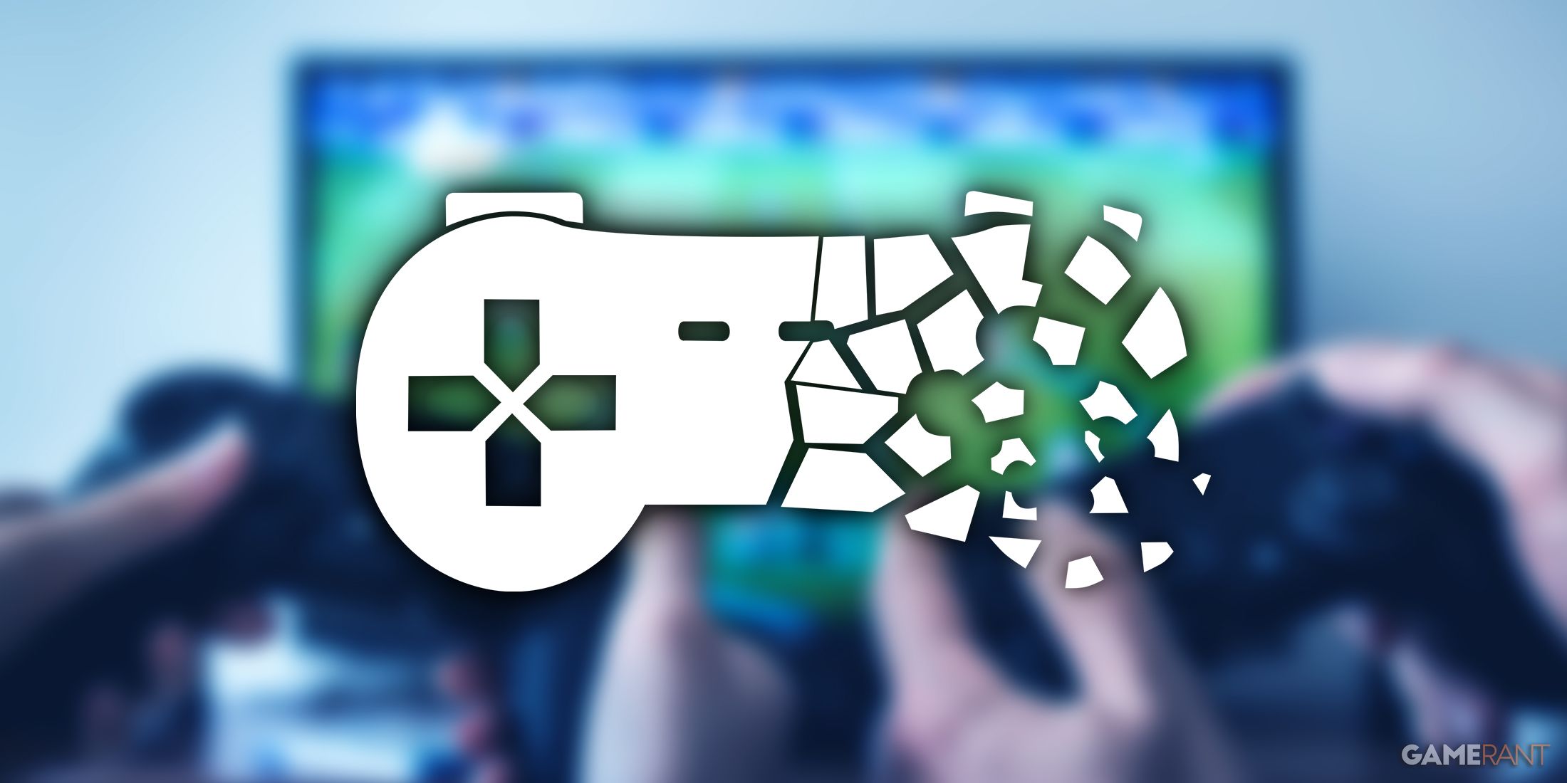 the stop killing games logo with blurred console gaming background