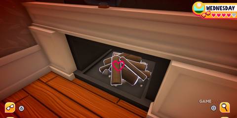 Dante as the fireplace in Date Everything