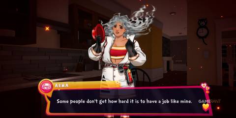 Arma talking about how hard her job is in Date Everything