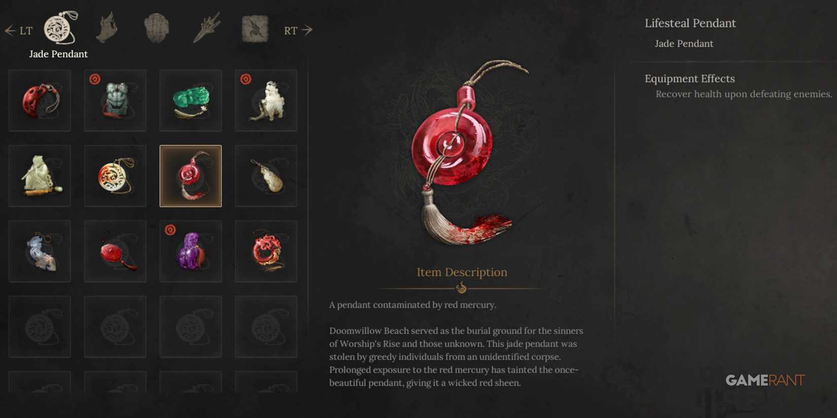 Wuchang Fallen Feathers Lifesteal Pendant