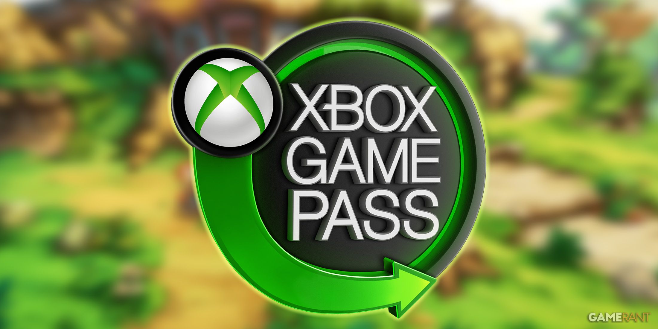 Xbox Game Pass emblem over Legend of Mana promo gameplay screenshot blurred 2x1 composite