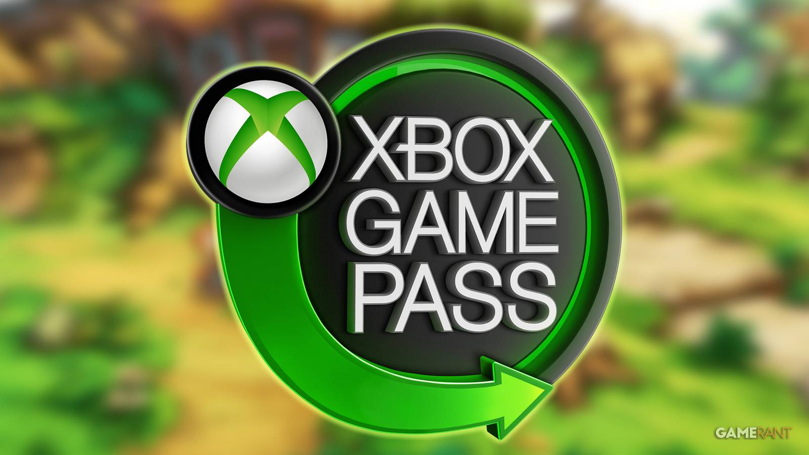 Xbox Game Pass emblem over Legend of Mana promo gameplay screenshot blurred 2x1 composite