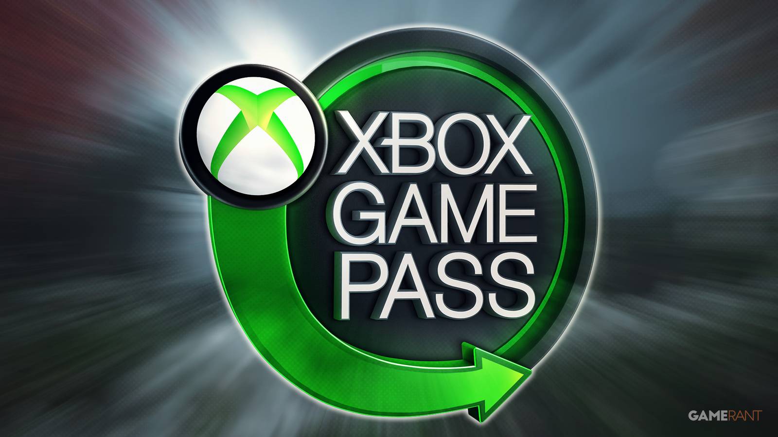 Xbox Game Pass logo emblem over Wuchang Fallen Feathers zoom blurred promo gameplay screenshot scenery 2x1 composite