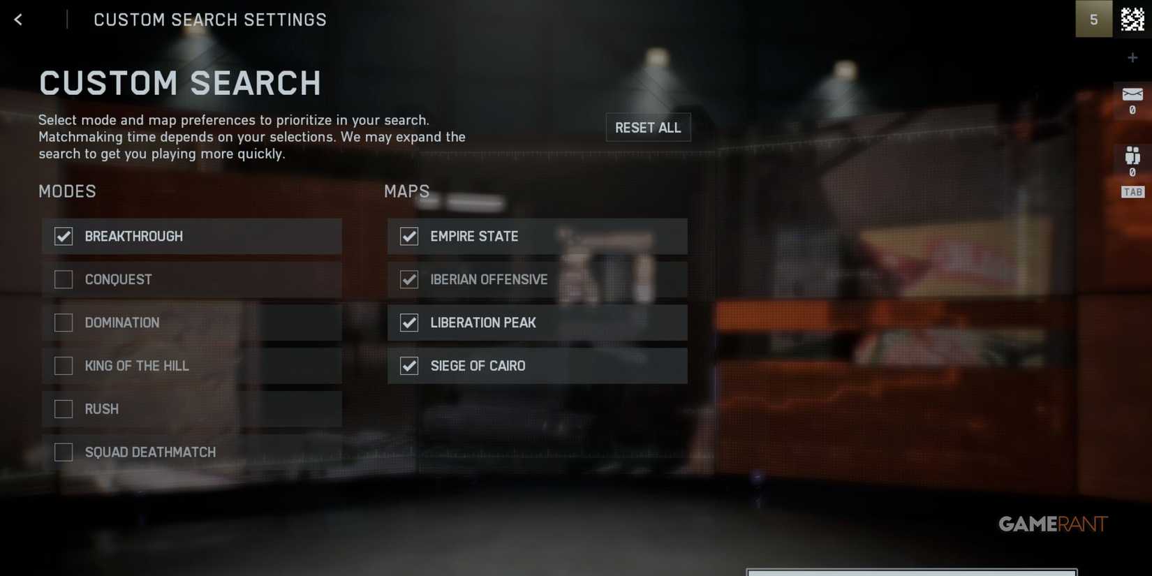 Battlefield 6 - Custom Search Matchmaking