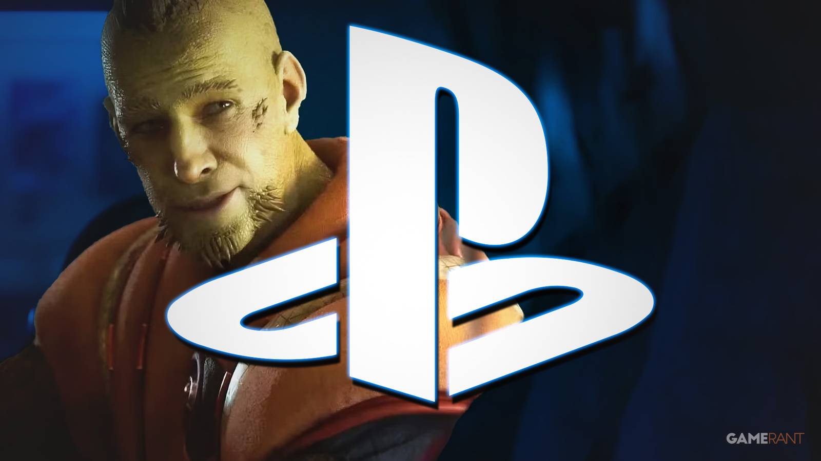 glowing PlayStation logo emblem behind whats-his-face Concord guy dark blue background 2x1 composite