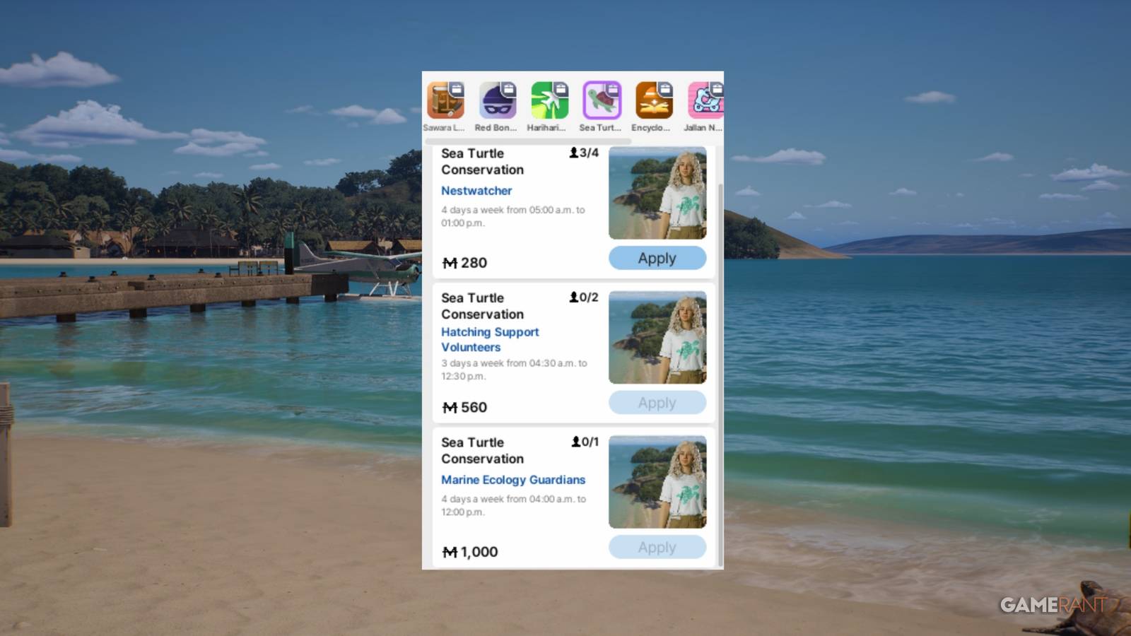 inZOI Island Getaway - Jobs - Sea Turtle Conservation